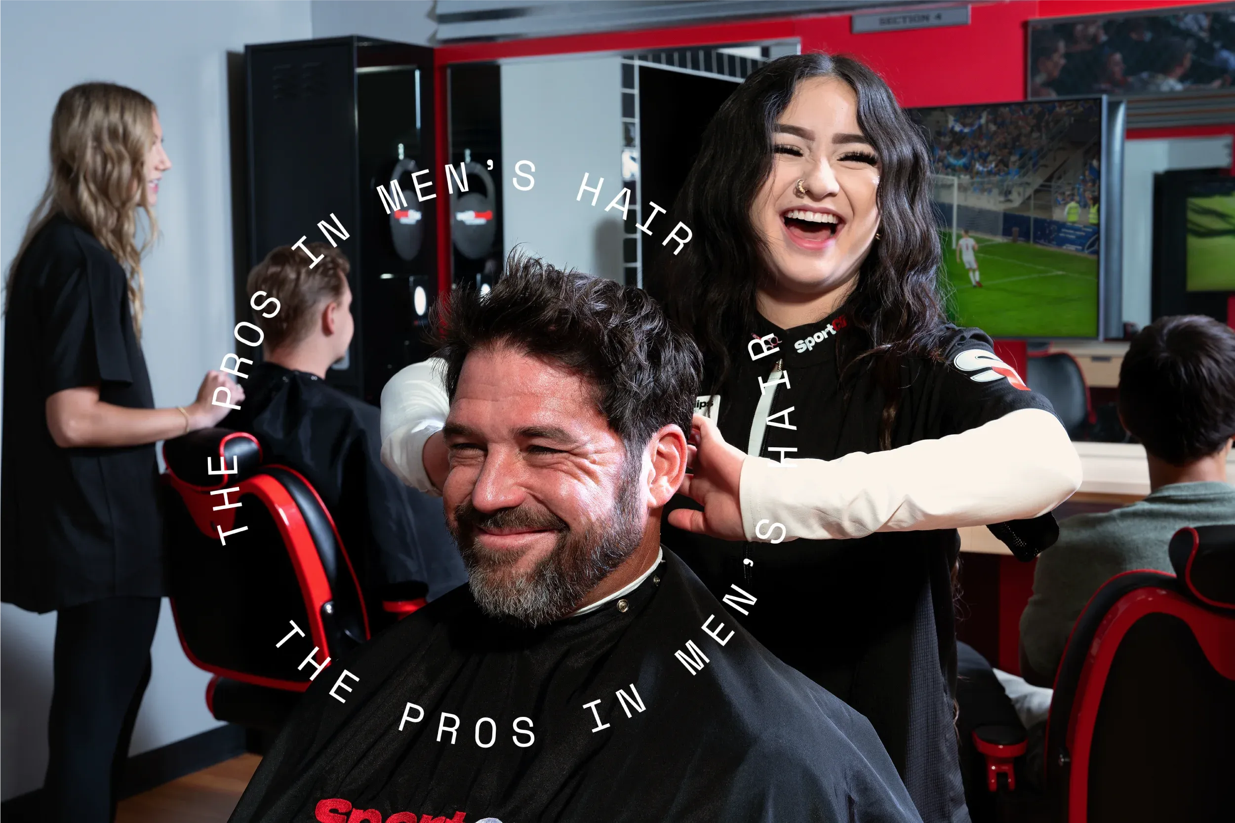 Sport Clips Burbank stylists cutting men's hair
